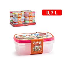 PACK 2 CONTENITORI 0,7 LPlastic Forte