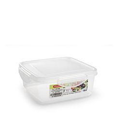 CONTENITORE CLICK QUADRATO 800 ML TRASPARENTEPlastic Forte