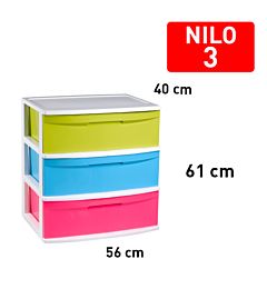 CASSETTIERA NILO 3 CASSETTI BIANCOLORE