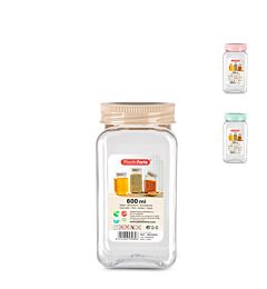 BARATTOLO QUADRATO CLASSIC 600 ML SURT VRMPlastic Forte