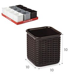 PORTACCESORI RATTAN QUADRATOPlastic Forte