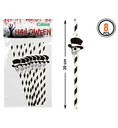 Atosa - Cannucce Halloween Skeleton - 8pzAtosa