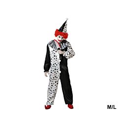 Atosa - Cotume Clown Halloween Bicolore - M/LAtosa