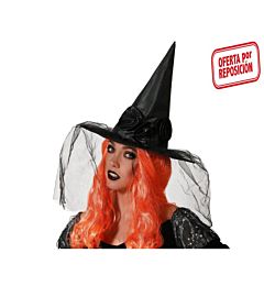 Atosa - Cappello Strega con Velo - NeroAtosa