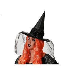 Atosa - Cappello Strega con Velo - NeroAtosa