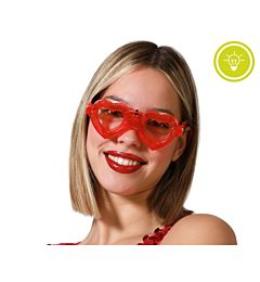 Atosa - Occhialia a Cuore Luce LED - Rosso