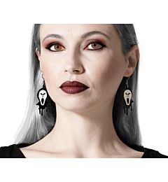 Atosa - Orecchini Fantasma - Nero/Bianco