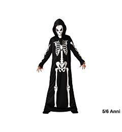 Atosa - Costume Scheletro Nero - 5/6 AnniAtosa
