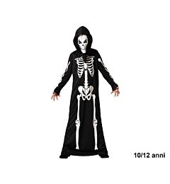 Atosa - Costume Scheletro Nero - 10/12 AnniAtosa