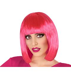Atosa - Parrucca Liscia Corta con Frangia - Fucsia