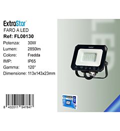 Faro a LED 30W - 2850LM - 6500K Luce FreddaExtrastar