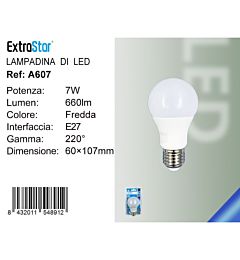 Lampadina LED E27 7W 660LM - Luce Fredda 6500KExtrastar