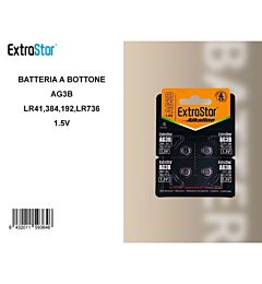 ExtraStar Batteria a Bottone AG3B 1.5V - 4pzExtrastar