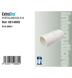 Portalampada in Termoplastica E14 - BiancoExtrastar