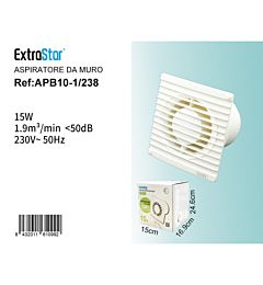 Aspiratore da Muro Ultra-Sottile 15W 1,9m³/min <50dBExtrastar