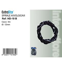 Spirale Avvolgicavi 4m/12mm - NeroExtrastar