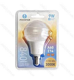 LAMPADINA LED A60 E14 9W - LUCE CALDA - 840LMAigostar