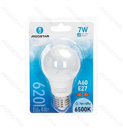 LAMPADINA LED A60 E27 7W - LUCE FREDDA - 620LM