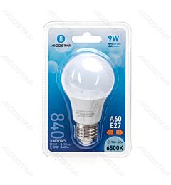 LAMPADINA LED A60 E27 9W - LUCE FREDDA - 840LM