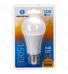 LAMPADINA LED A60 E27 15W - LUCE CALDA - 1500LMAigostar