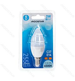 LAMPADINA LED C37 E14 3W - LUCE FREDDA - 255LMAigostar