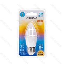LAMPADINE LED C37 E27 4W - LUCE CALDA - 340LM