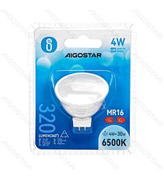 LAMPADINA LED MR16 4W - LUCE FREDDA - 320LM