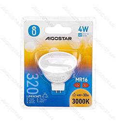 LAMPADINA LED MR16 4W - LUCE CALDA - 320LM