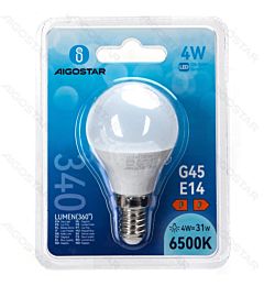 MINI GLOBO LED G45 E14 4W - LUCE FREDDA 340LMAigostar