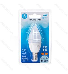 LAMPADINA LED C37 E14 6W - LUCE FREDDA - 510LMAigostar