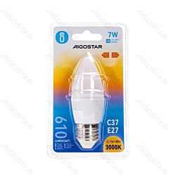 LAMPADINA LED C37 E27 7W - LUCE CALDA - 610LM