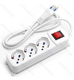 MULTIPRESA A 3 VIE CON INTERRUTTORE 16A - 1,5MAigostar