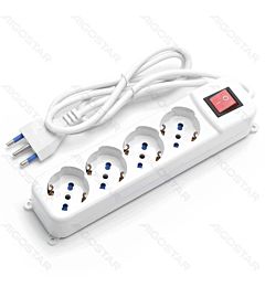 MULTIPRESA A 4 VIE CON INTERRUTTORE 16A - 1,5MAigostar
