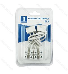 PORTALAMPADA G5.3 IN CERAMICA - BIANCO