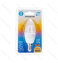 LAMPADINA LED C37 E14 9W - LUCE CALDA - 840LMAigostar
