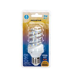 LAMPADINE LED A SPIRALE E27 9W - LUCE CALDA - 840LM
