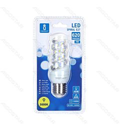 LAMPADINA LED A SPIRALE E27 7W - LUCE CALDA - 620LM