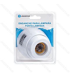 PORTALAMPADA E27 IN CERAMICA - OBLIQUO - BIANCOAigostar