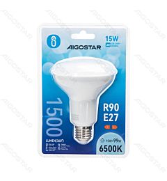 LAMPADINA LED R90 E27 15W - LUCE FREDDA - 1500LM