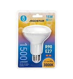LAMPADINA LED R90 E27 15W - LUCE CALDA - 1500LM