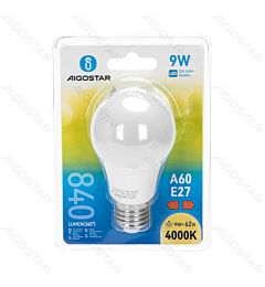 LAMPADINA LED A60 E27 9W - LUCE NEUTRA - 840LM