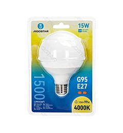 LAMPADINA LED G95 E27 15W - LUCE NEUTRA - 1500LM
