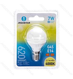 MINI GLOBO LED G45 E14 7W - LUCE NEUTRA - 620LMAigostar