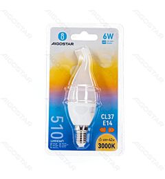 LAMPADINE LED A FIAMMA CL37 E14 6W - LUCE CALDA - 510LMAigostar