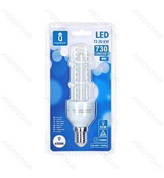 LAMPADINA LED-2U E14 8W - LUCE FREDDA - 730LM