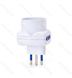 ADATTATORE A 3 VIE 10A - SPINA S11 - BIANCO