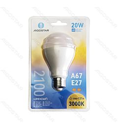LAMPADINA LED A67 E27 20W - LUCE CALDA - 2100LMAigostar