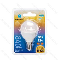 MINI GLOBO LED G45 E14 9W - LUCE CALDA - 840LM