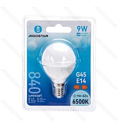 MINI GLOBO LED G45 E14 9W - LUCE FREDDA - 840LMAigostar