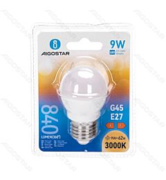 MINI GLOBO LED G45 E27 9W - LUCE CALDA - 840LM